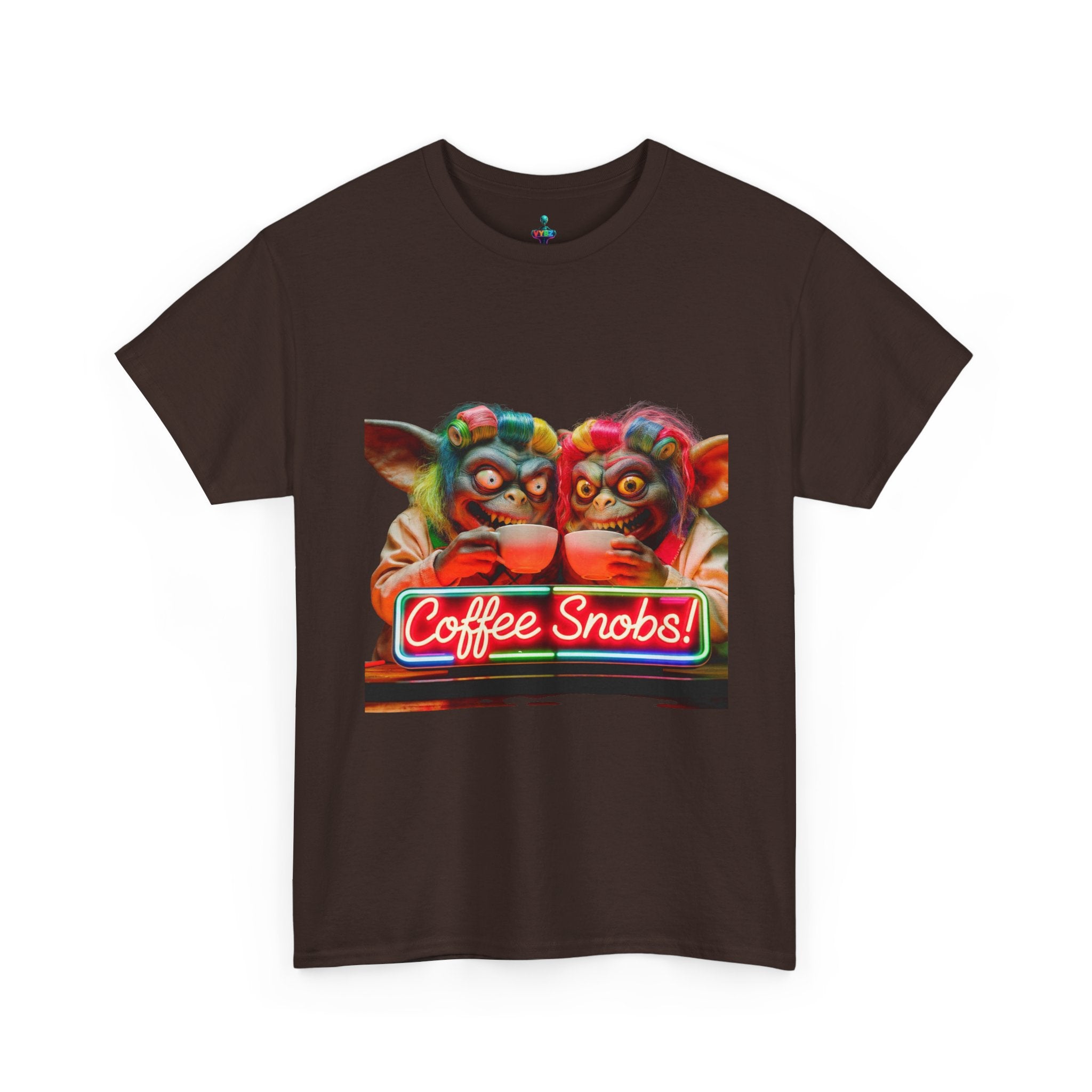 Coffee Snobs T-Shirt — Retro Neon Gremlin Coffee Lovers Tee