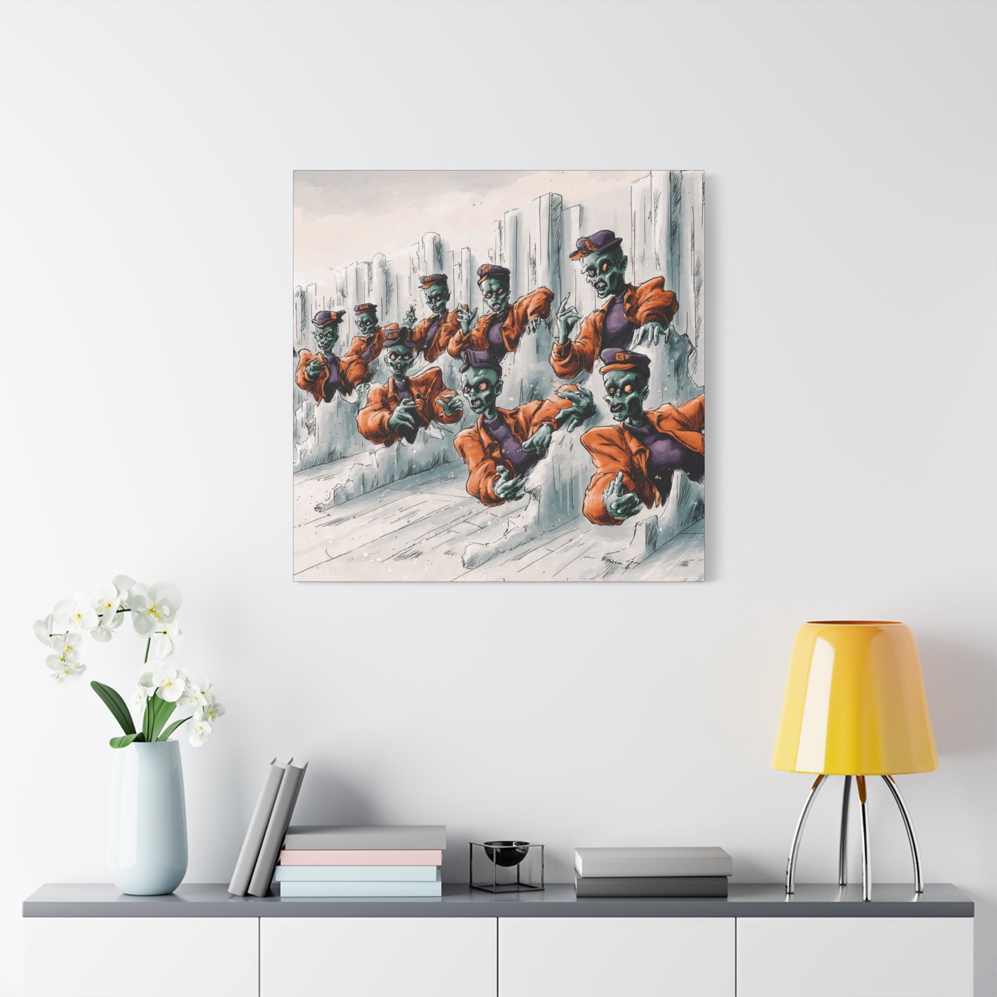 Zombie Chorus Matte Canvas Wall Art