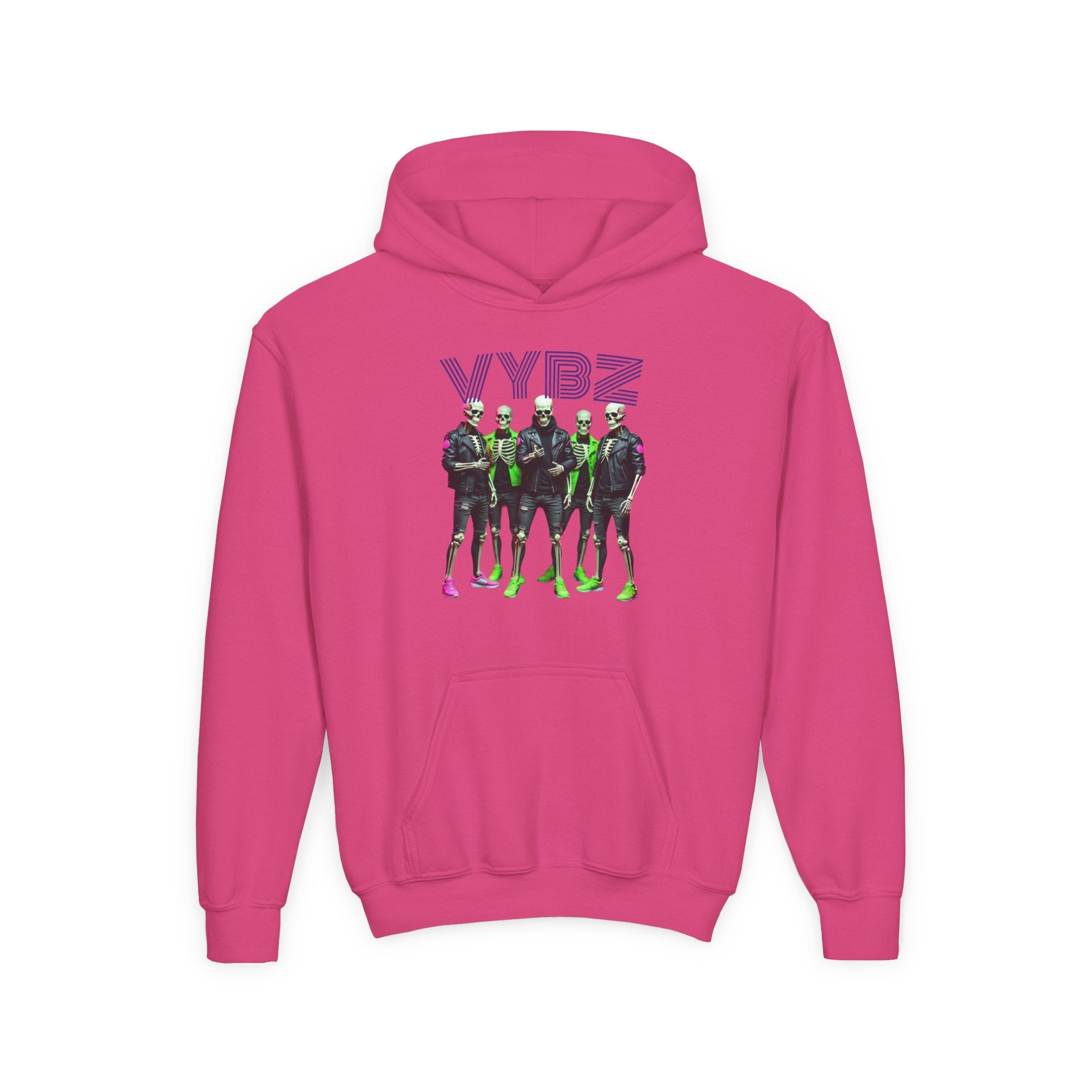 VYBZ Youth Hoodie - Stylish Heavy Blend Sweatshirt for Teens, Graphic Hooded Sweatshirt, Casual Streetwear, Birthday Gift