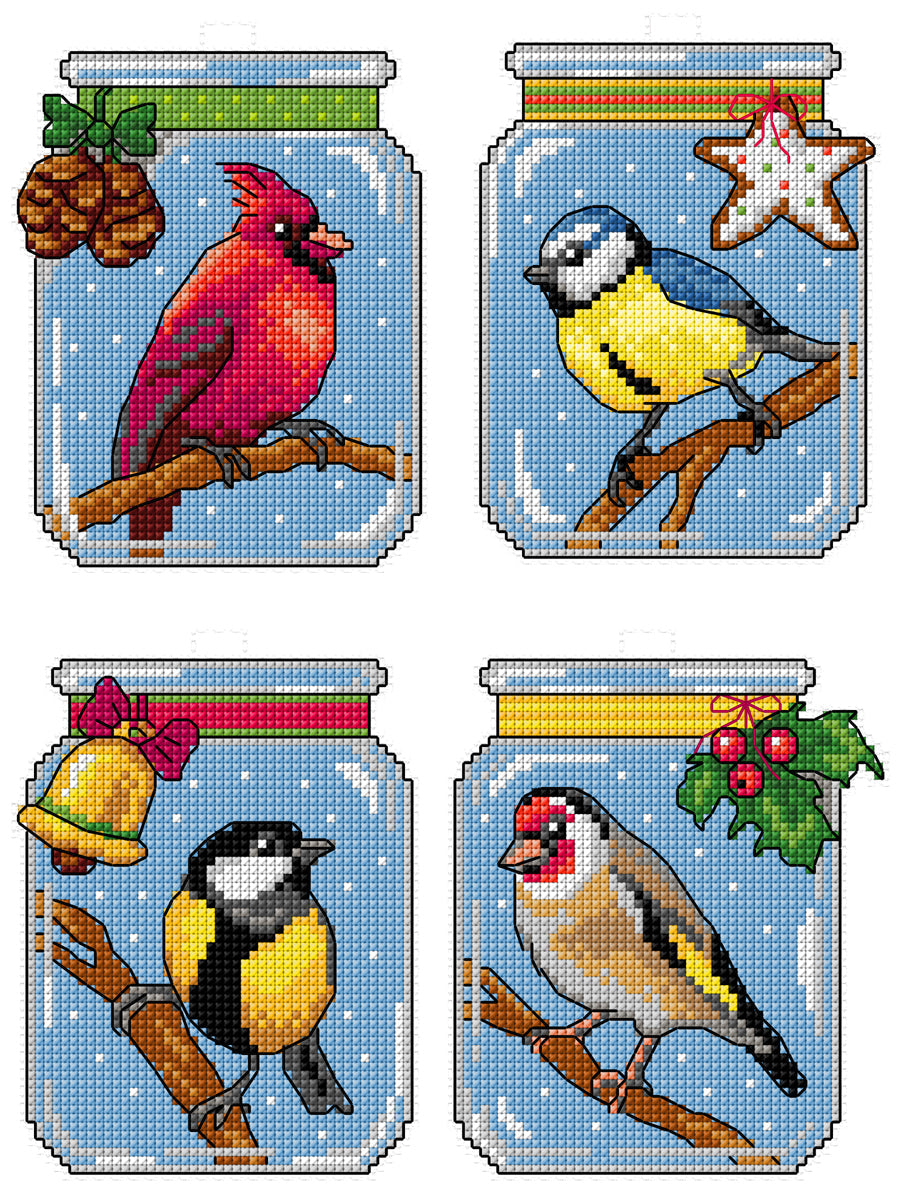 Counted Cross-Stitch Kit Birds 8709-0