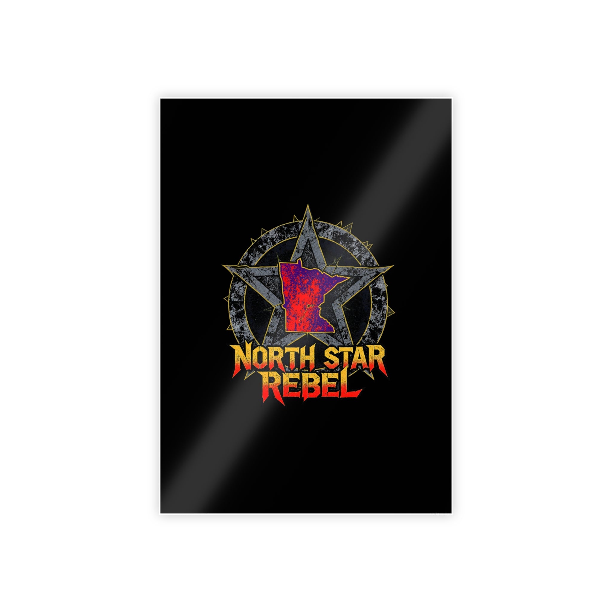 North Star Rebel Gloss Poster — Retro Punk Wall Art