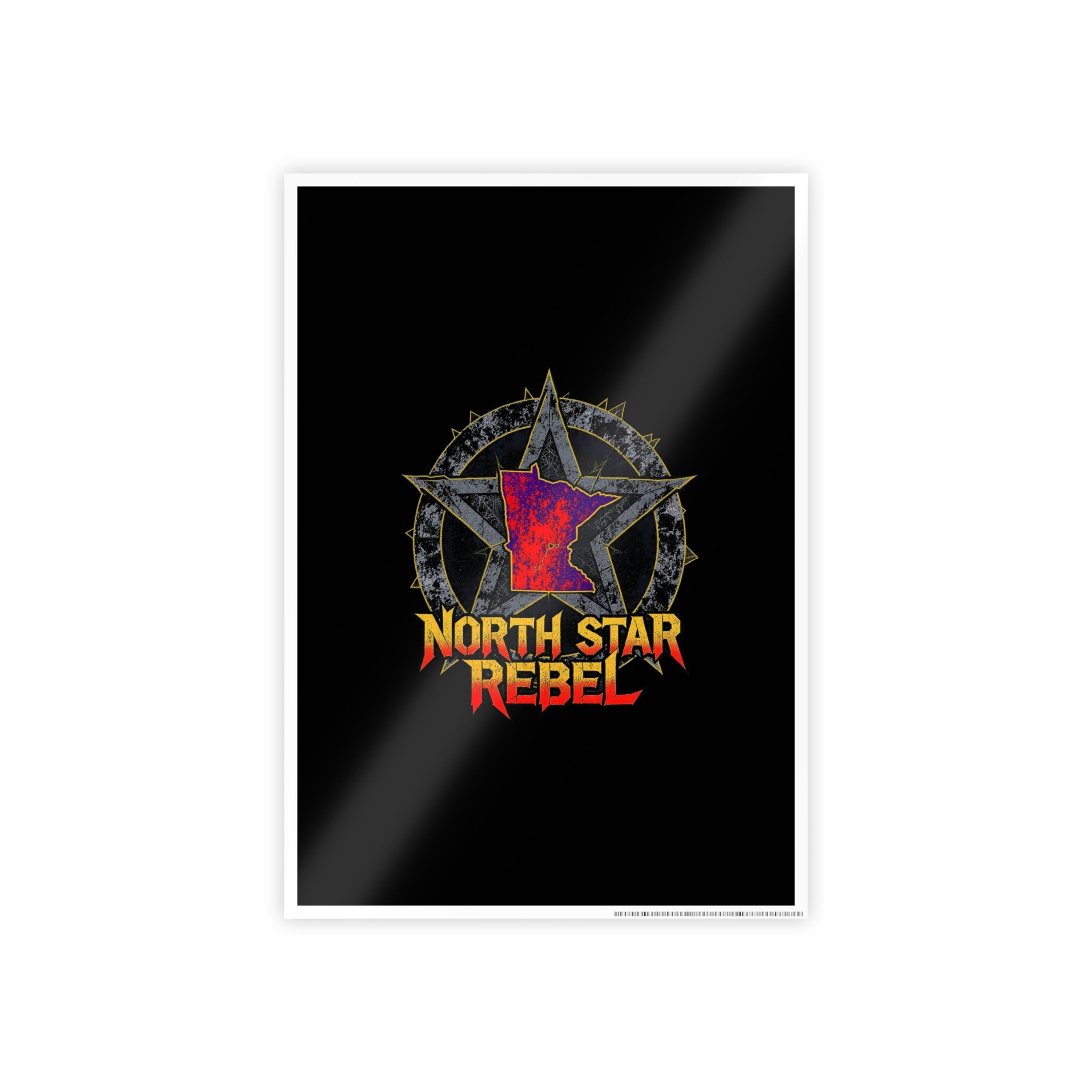 North Star Rebel Gloss Poster — Retro Punk Wall Art