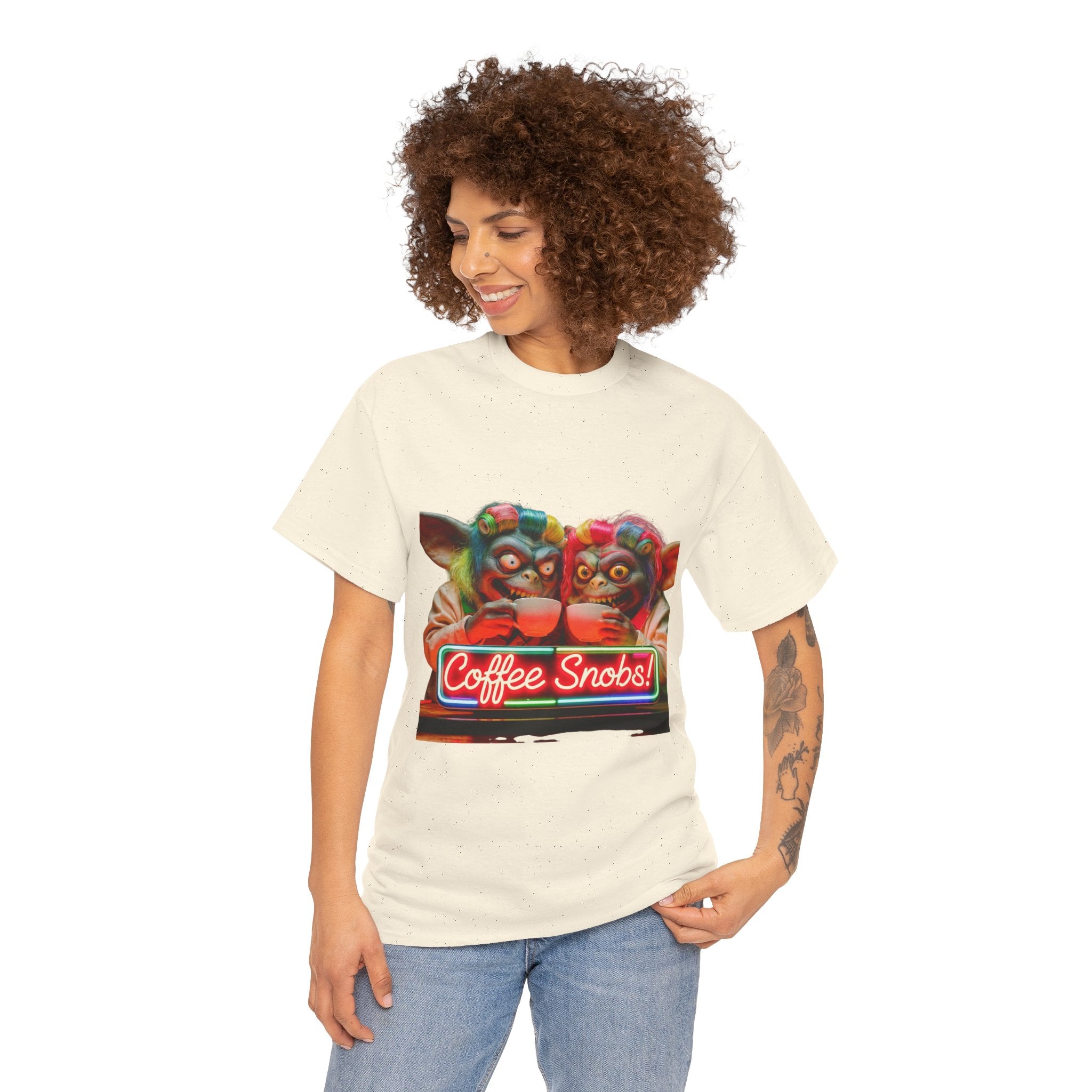 Coffee Snobs T-Shirt — Retro Neon Gremlin Coffee Lovers Tee