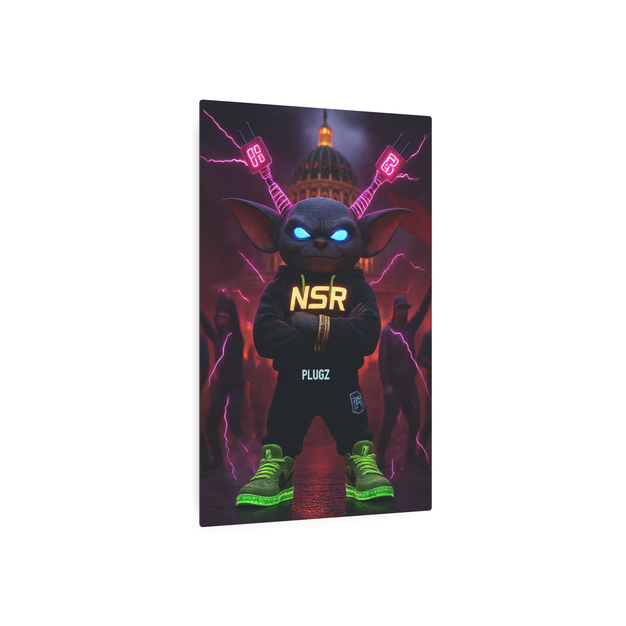 Limited Edition North Star Rebel x 612 Misfits 'Plugz' Metal Art Sign