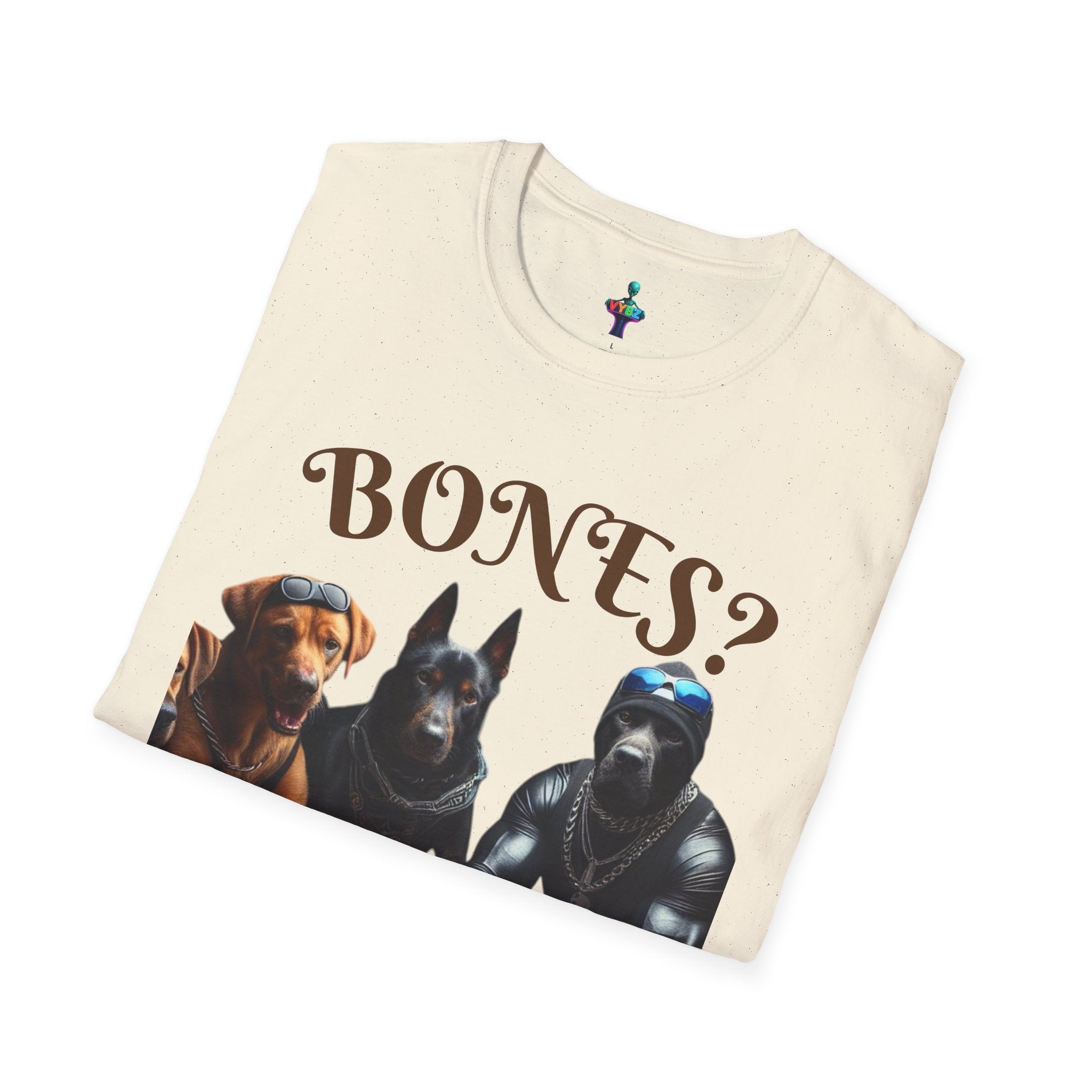 Softstyle T-Shirt with VYBZ Dogs Playing Dominos Urban Slang Design