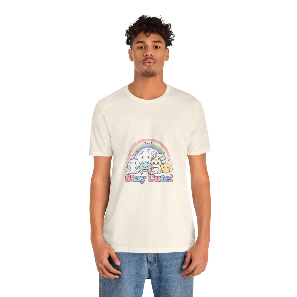 Pastel Kawaii Rainbow 'Stay Cute' Tee | candy kawaii, pastel rainbow