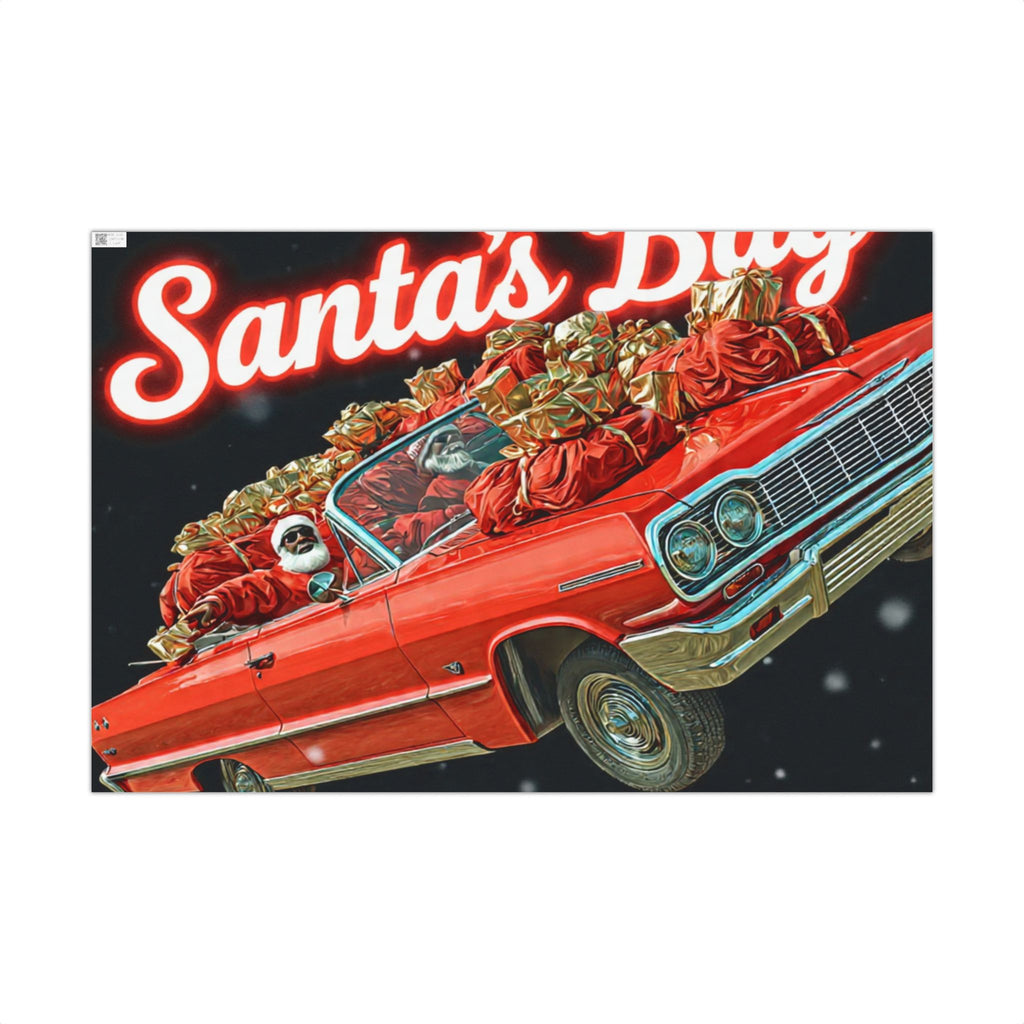 Vintage Santa's Bag Gift Wrap Papers, Holiday Wrapping Paper, Christmas Gift Wrap, Festive Gift Wrap, Retro Santa Paper