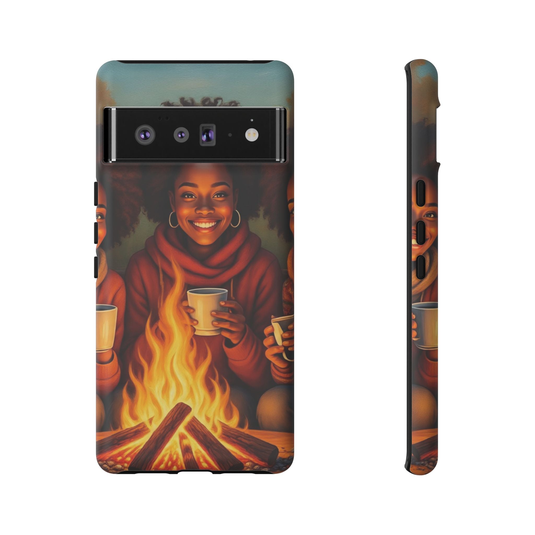 Cozy Phone Case for Campfire Lovers, Tough Cases with Inspirational Design, Perfect Gift for Friends, Birthday Present, Nature Vibe