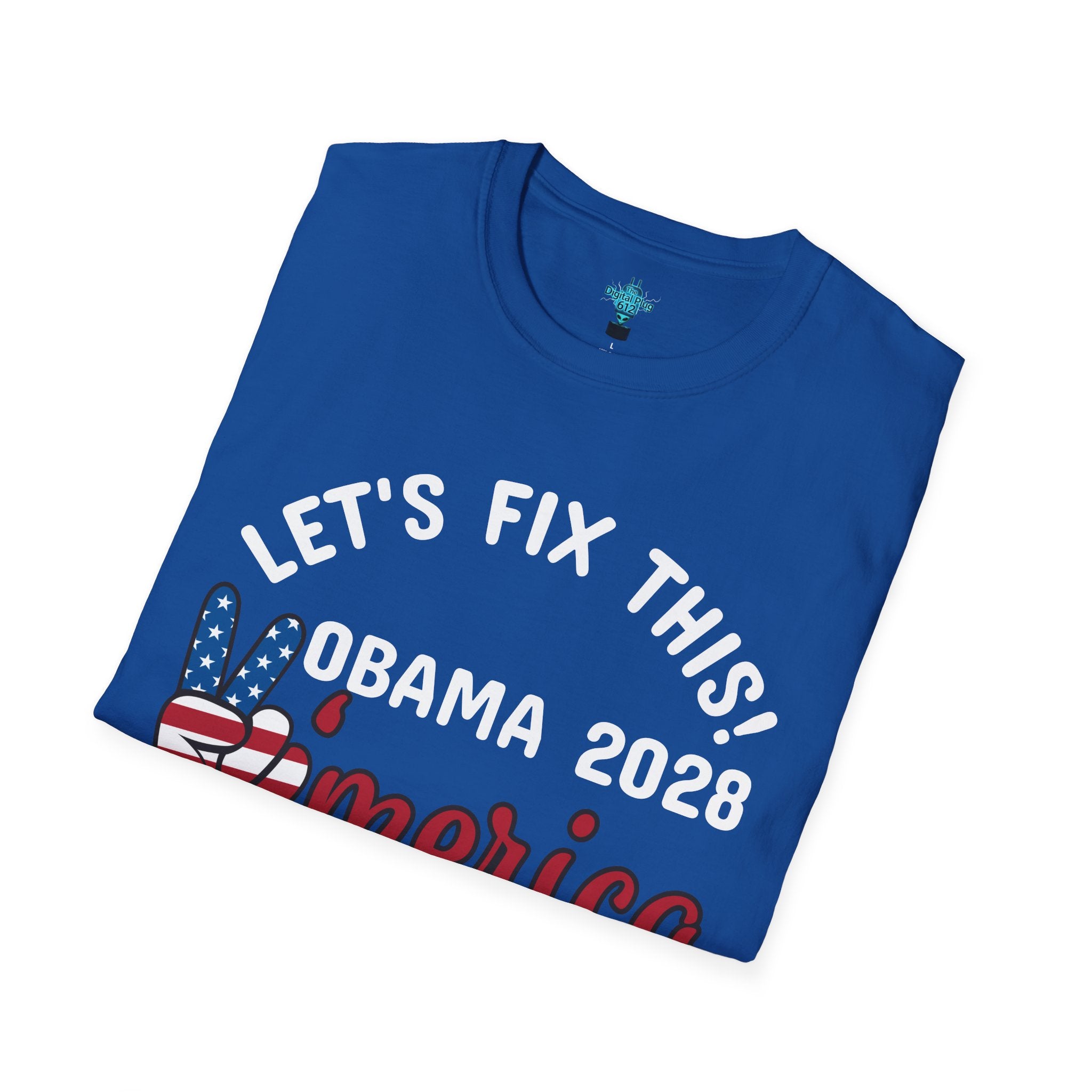 VYBZ Obama 2028 Unisex Softstyle T-Shirt, Casual Wear, Political Statement Tee, Gift for Activists, Election Merchandise