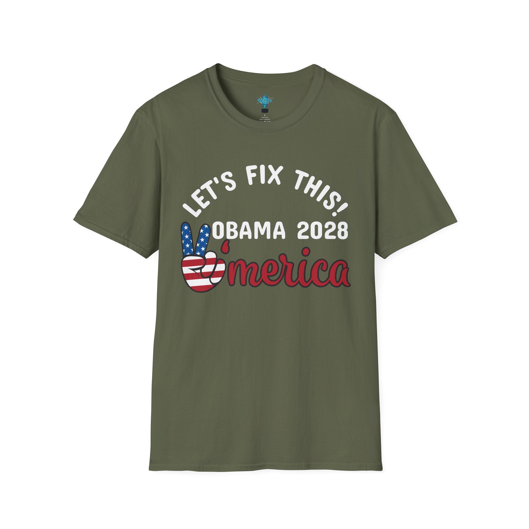 VYBZ Obama 2028 Unisex Softstyle T-Shirt, Casual Wear, Political Statement Tee, Gift for Activists, Election Merchandise