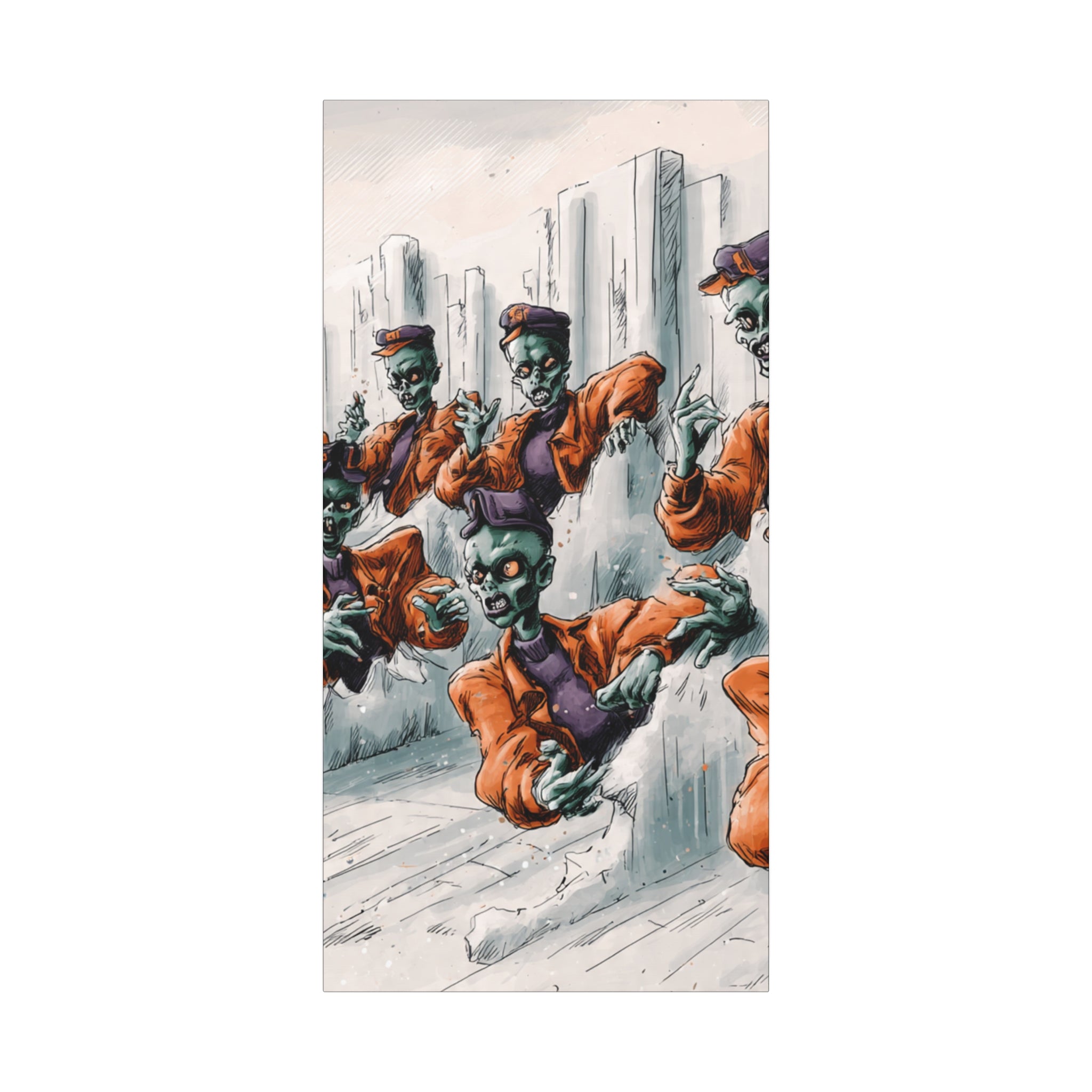 Zombie Chorus Matte Canvas Wall Art