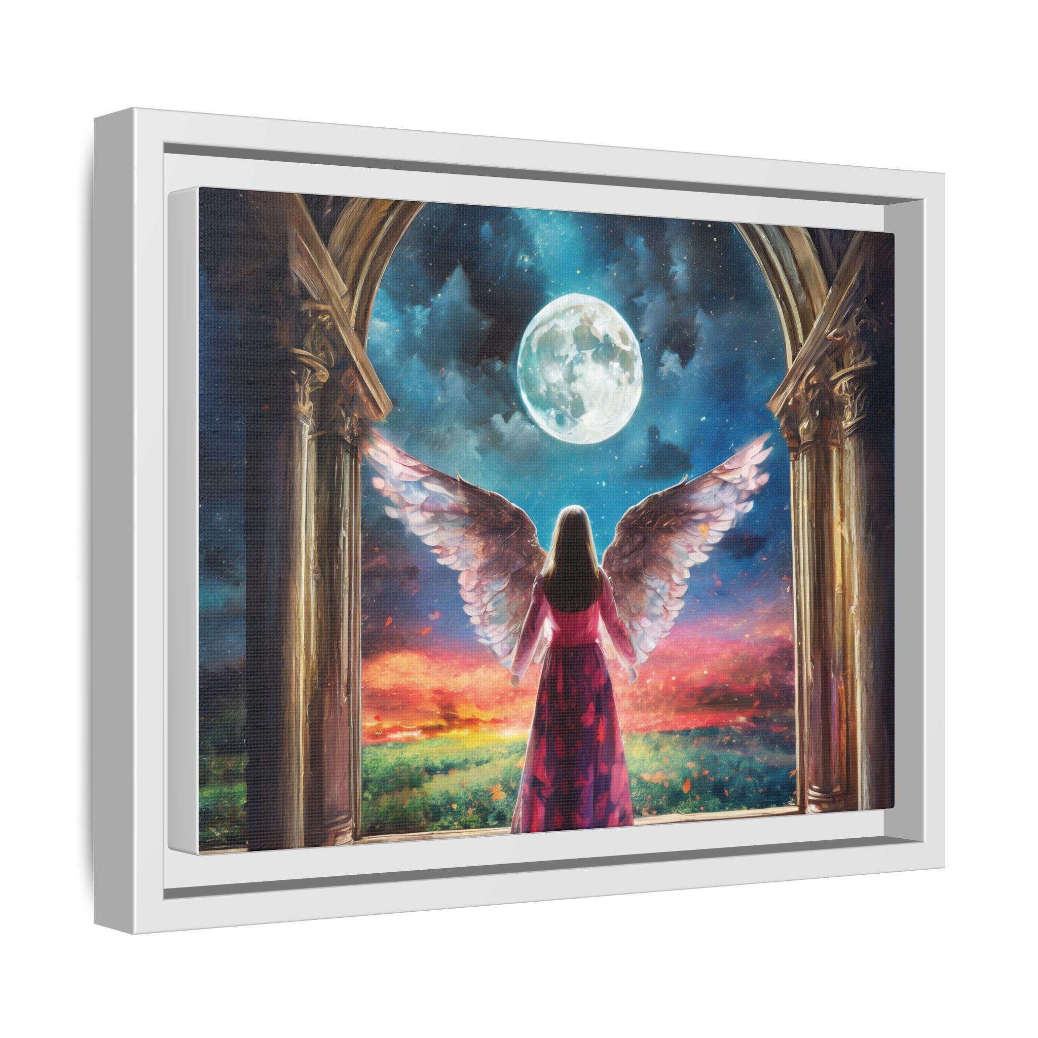 "Celestial Angel" Framed Canvas Wall Decor