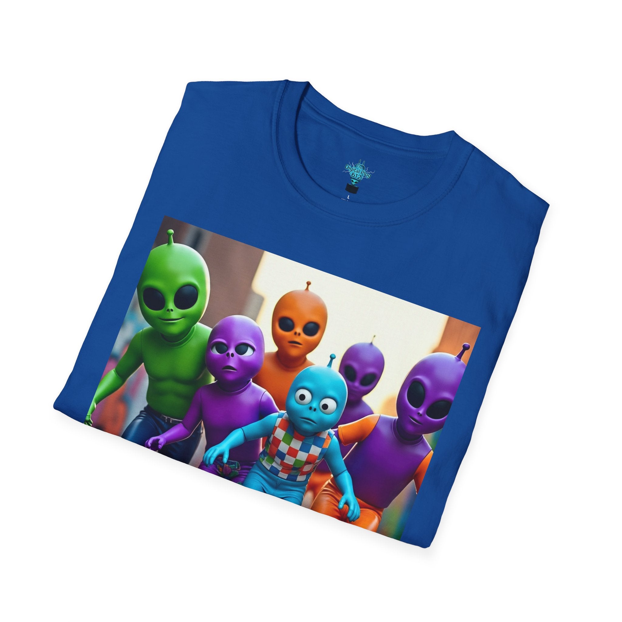 VYBZ Alien Skateboarder Unisex T-Shirt, Cool Graphic Tee for Skaters, Fun Summer Wear, Unique Gift for Kids and Teens, Vibrant Street [...]