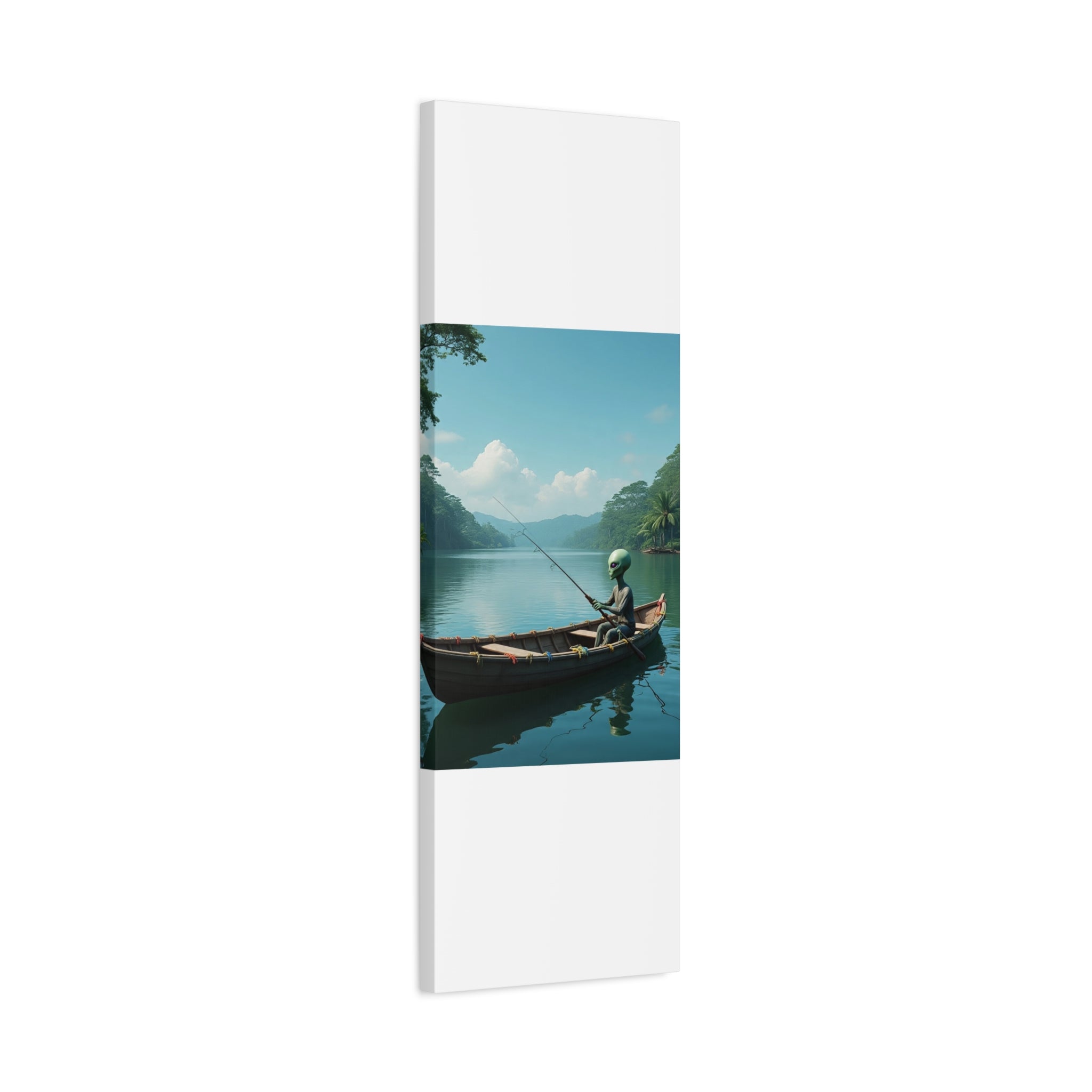Alien Fishing Canvas Art