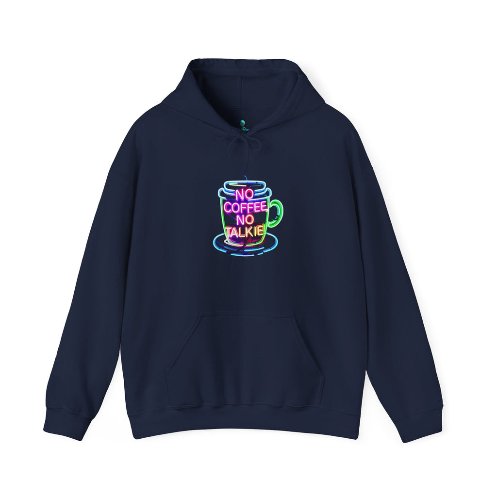 Hoodie - "No Coffee No Talkie" Colorful Coffee Cup Hoodie