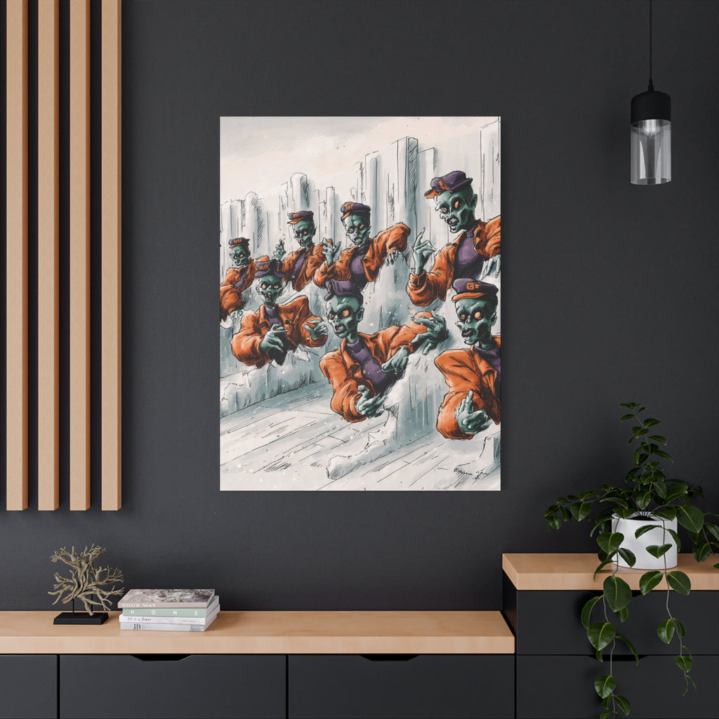 Zombie Chorus Matte Canvas Wall Art