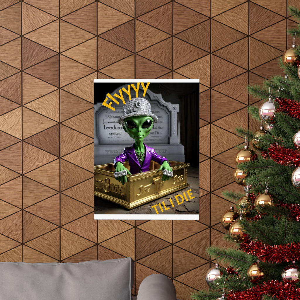 Alien-Inspired Matte Vertical Poster