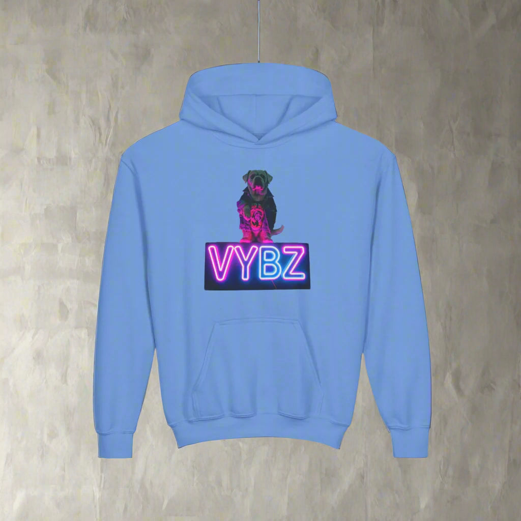 Youth Neon VYBZ Hooded Sweatshirt - Stylish, Comfortable, Gift for Teens, Streetwear, Party Wear, Cool Graphic Hoodie