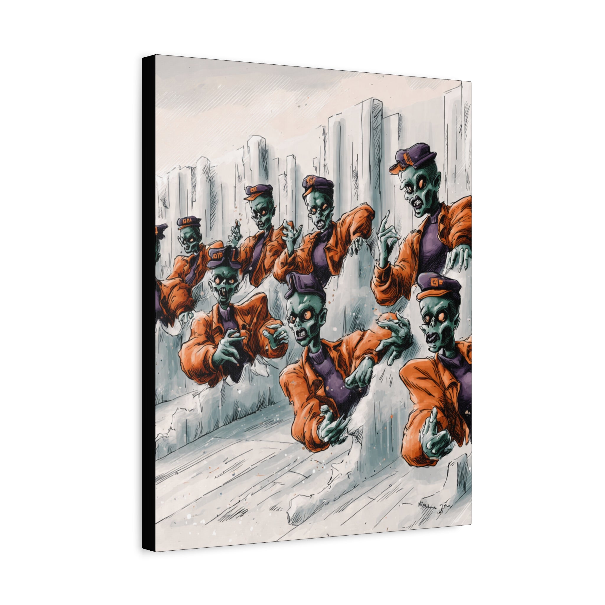 Zombie Chorus Matte Canvas Wall Art
