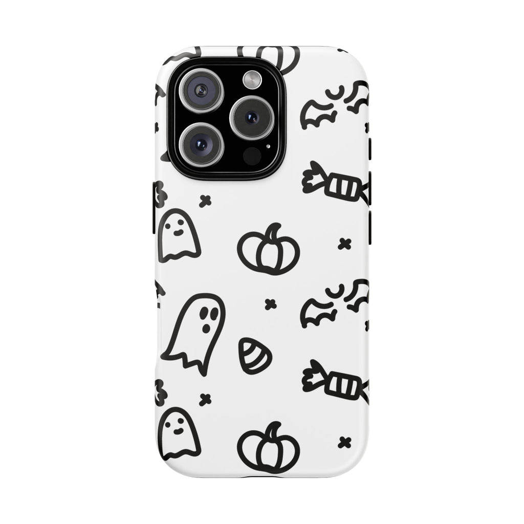 Halloween Themed Phone Case, Spooky Ghosts and Pumpkins, Fall Decor, Costume Party, Trick or Treat