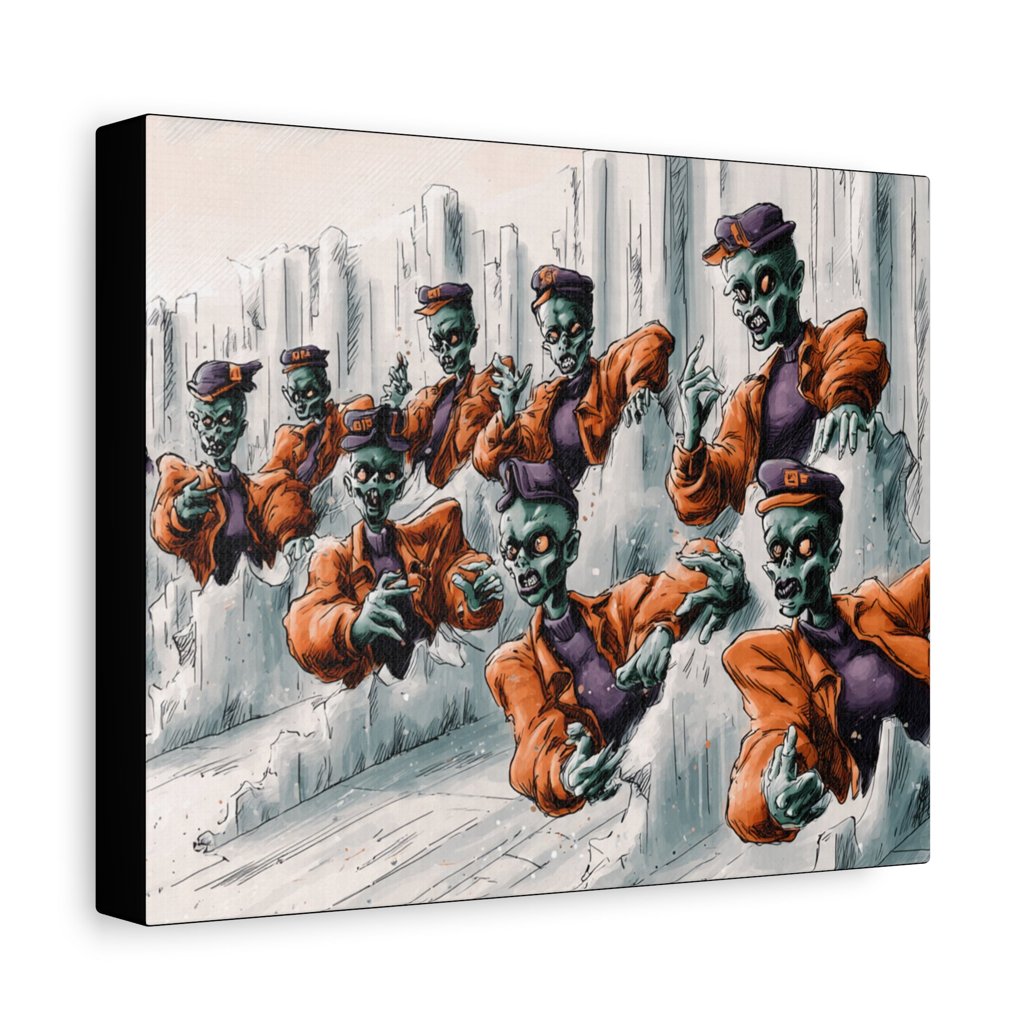 Zombie Chorus Matte Canvas Wall Art
