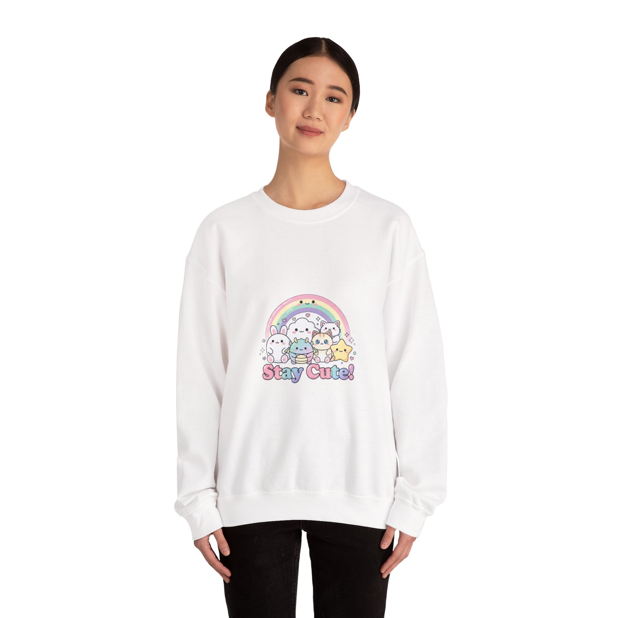 Candy Kawaii Rainbow Crewneck Sweatshirt | pastel kawaii aesthetic