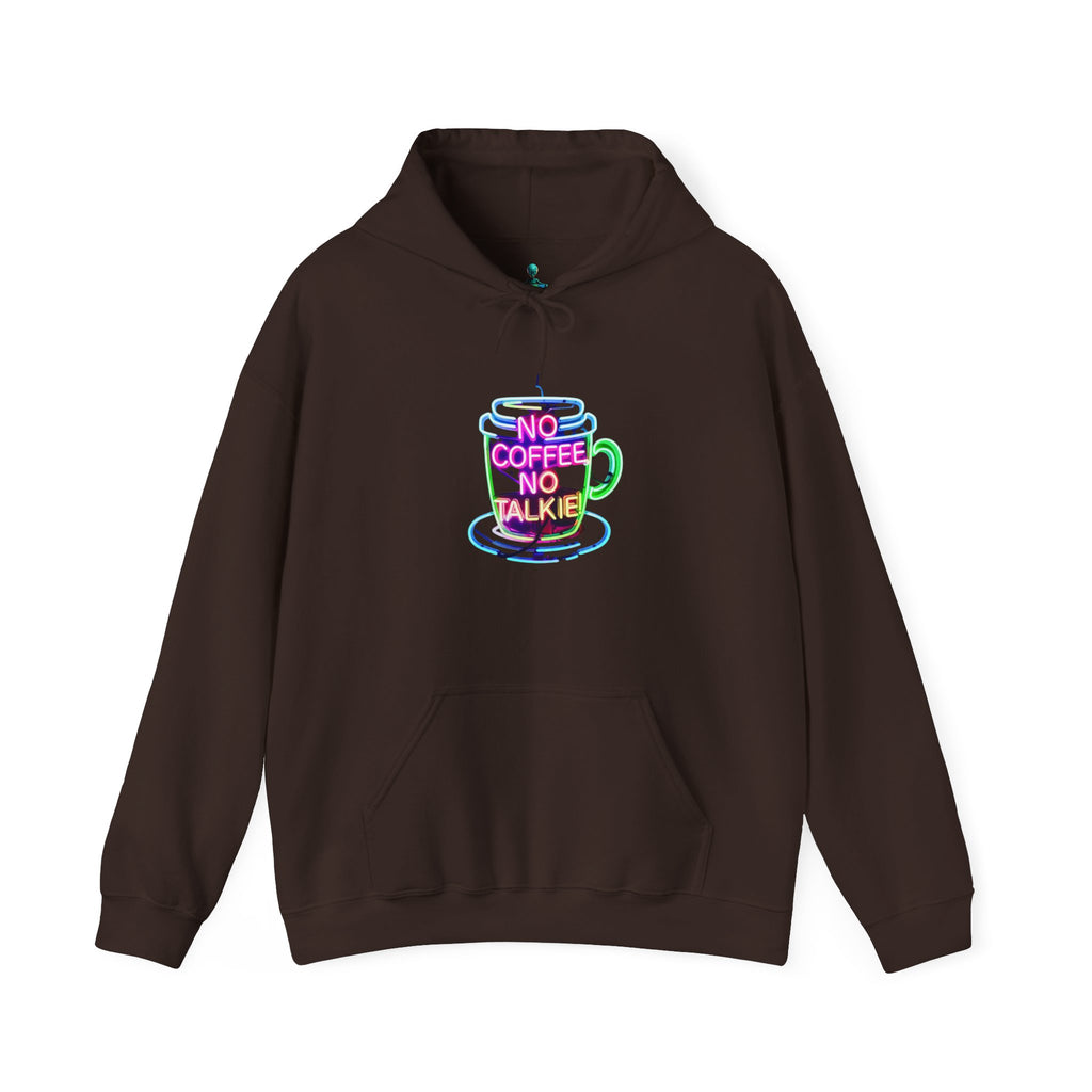 Hoodie - "No Coffee No Talkie" Colorful Coffee Cup Hoodie