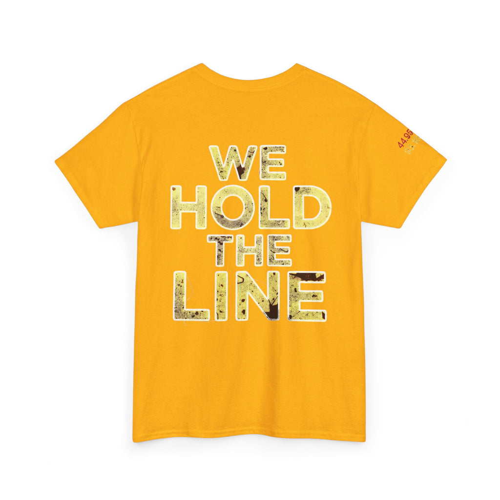 North Star Rebel Tee — Minnesota Map Shirt with "We Hold The Line" Gold Back Print