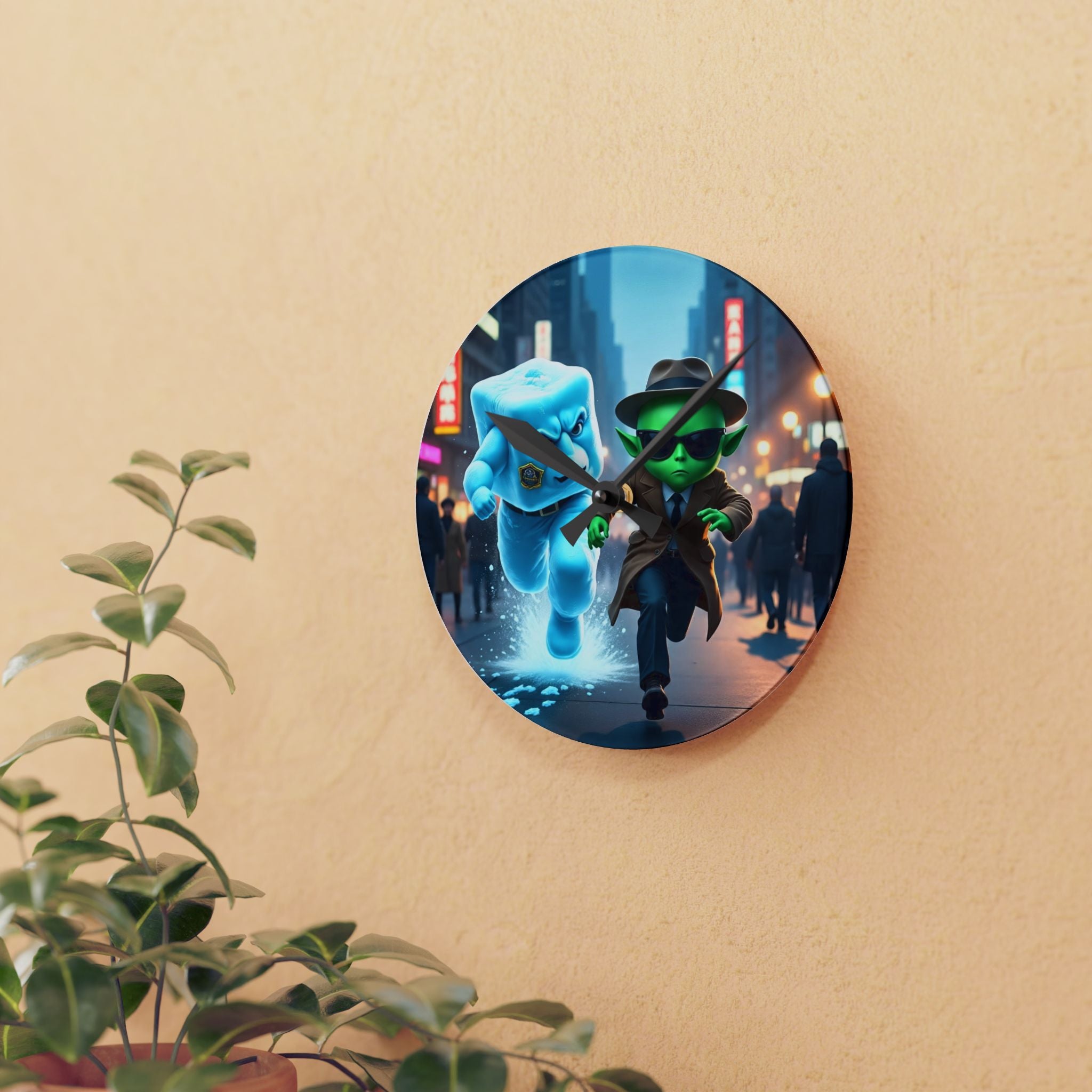 Alien Ice Acrylic Wall Clock