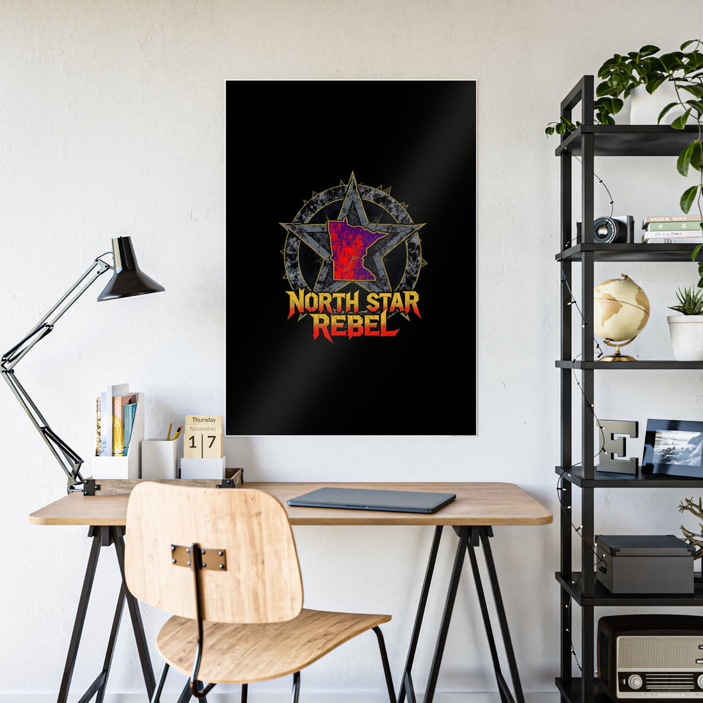North Star Rebel Gloss Poster — Retro Punk Wall Art