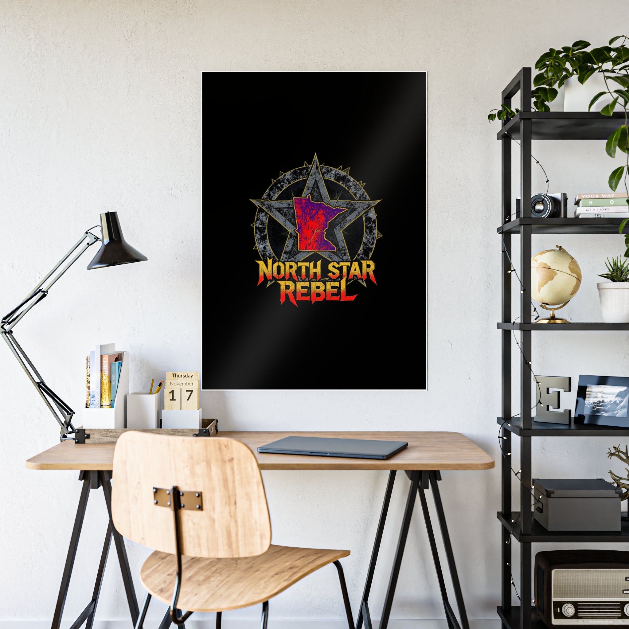 North Star Rebel Gloss Poster — Retro Punk Wall Art