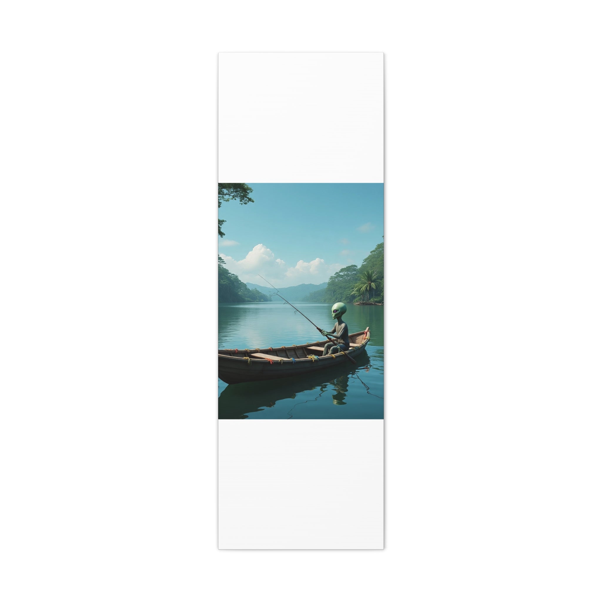 Alien Fishing Canvas Art