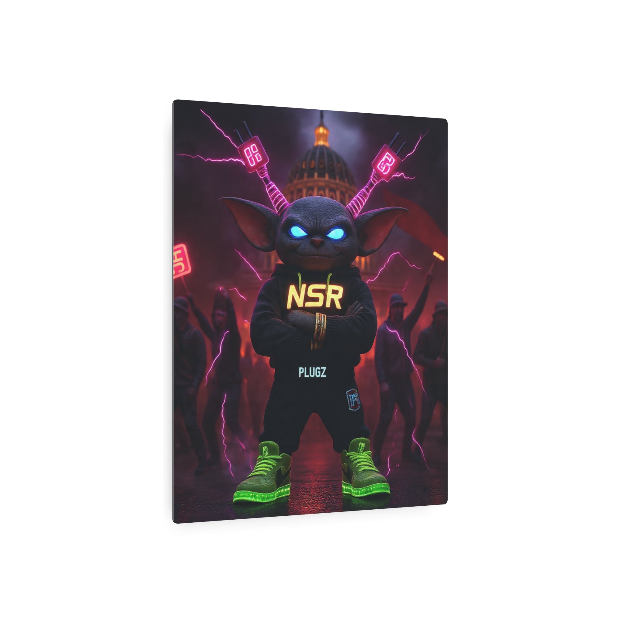 Limited Edition North Star Rebel x 612 Misfits 'Plugz' Metal Art Sign