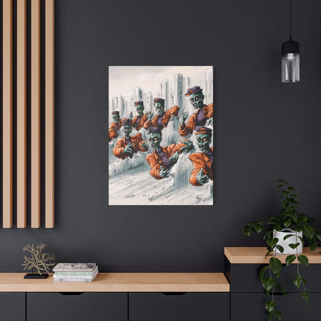 Zombie Chorus Matte Canvas Wall Art