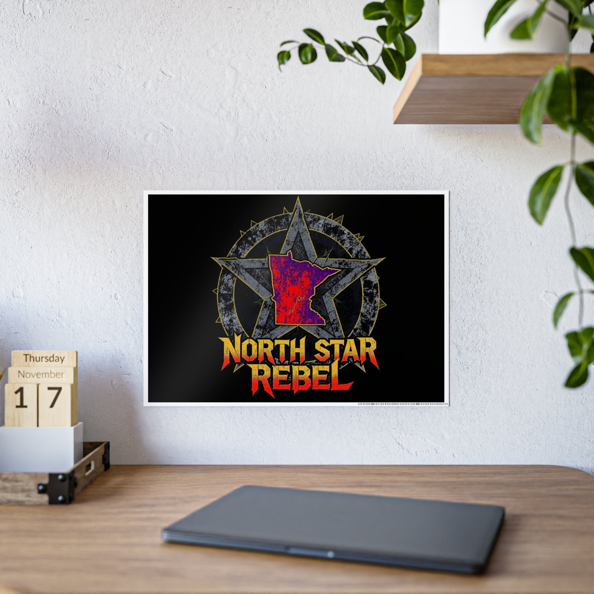 North Star Rebel Gloss Poster — Retro Punk Wall Art