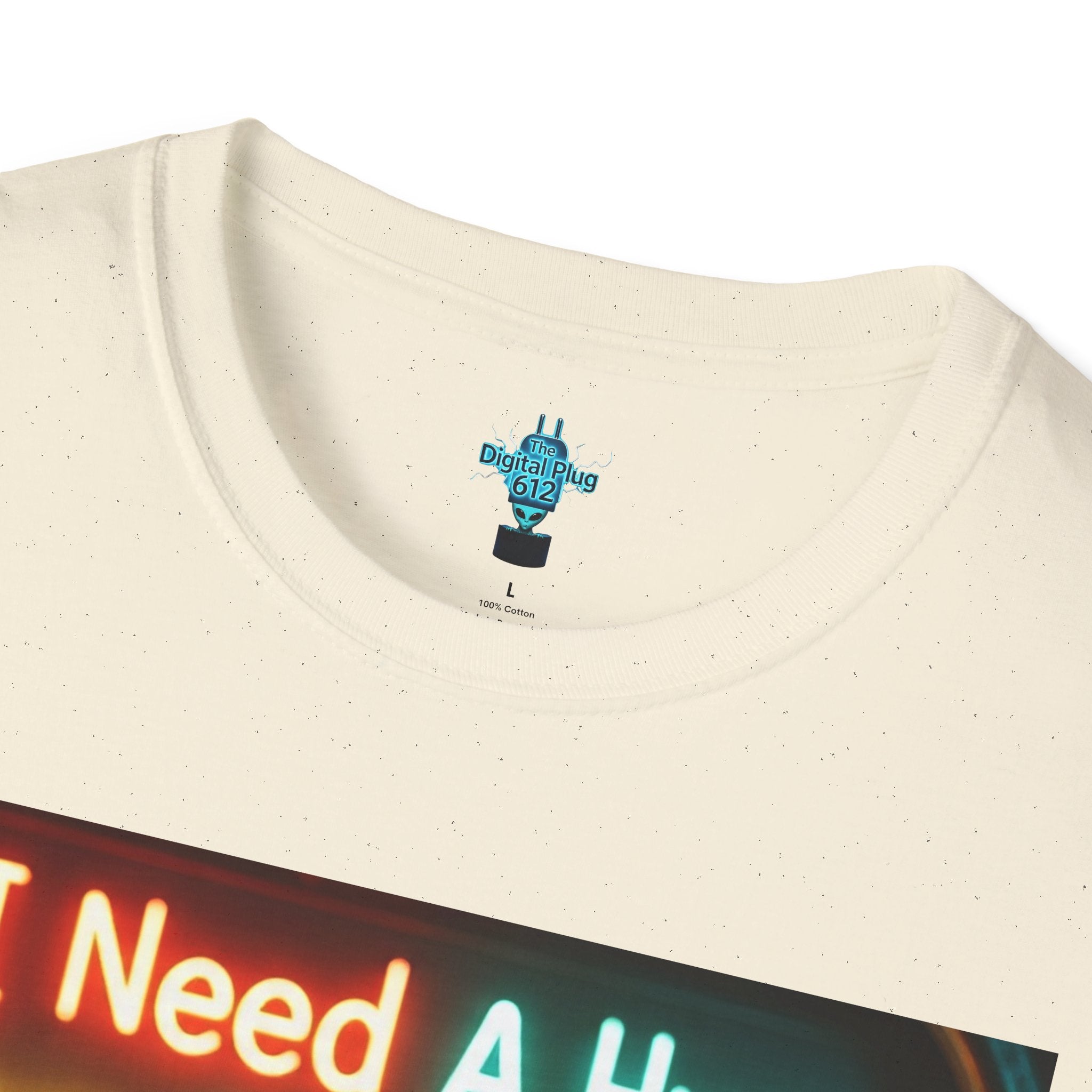 VYBZ Unisex Alien Hug T-Shirt, I Need A Hug From A Bad B****, Quirky Graphic Tee, Gift for Alien Lovers, Fun Casual Wear, Unisex Style