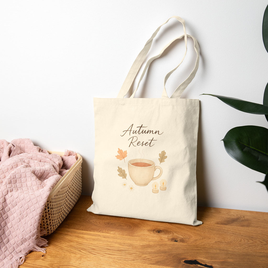 Canvas Tote Bag - Autumn Affirmation Design
