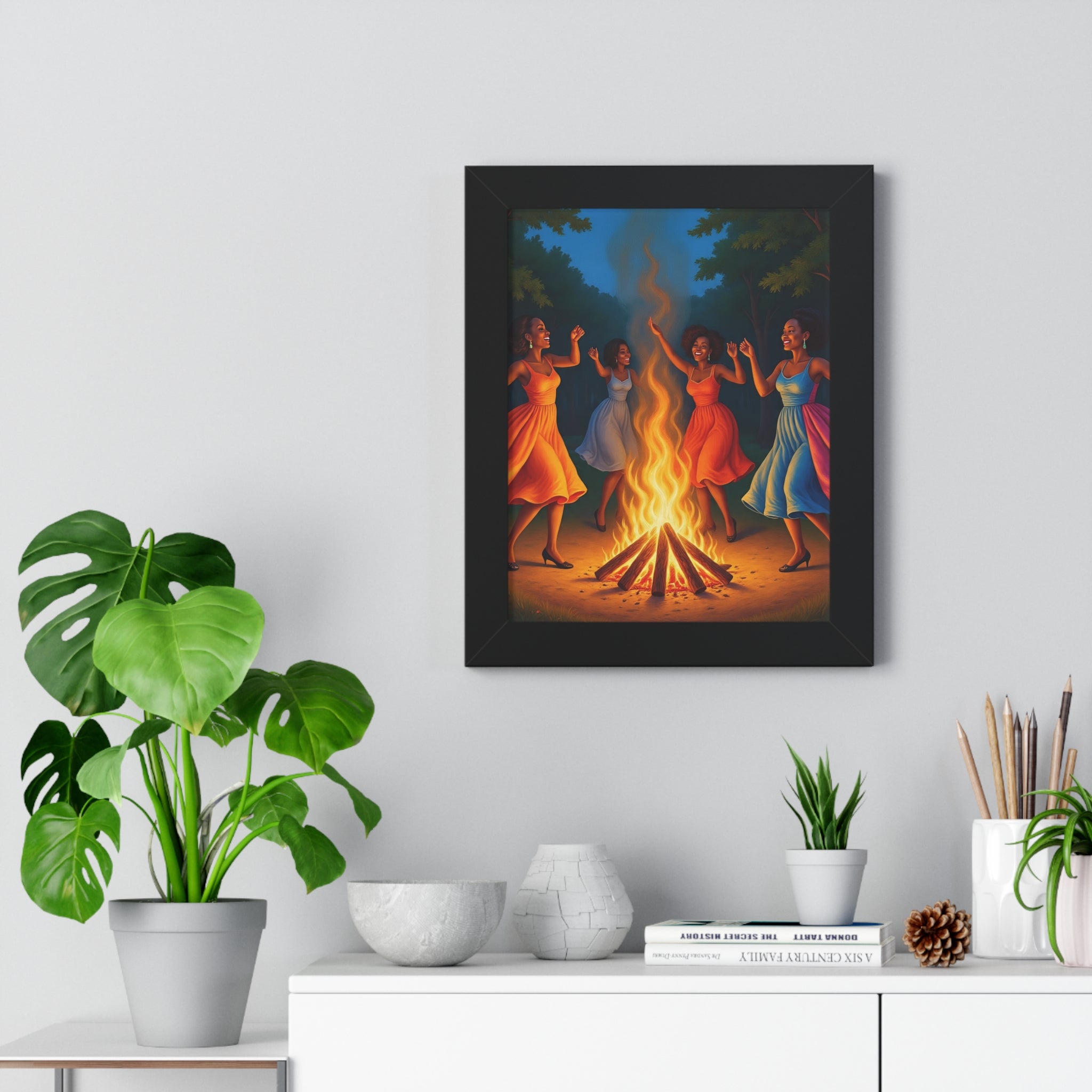 Vertical Poster - African American Women Dance Party Design