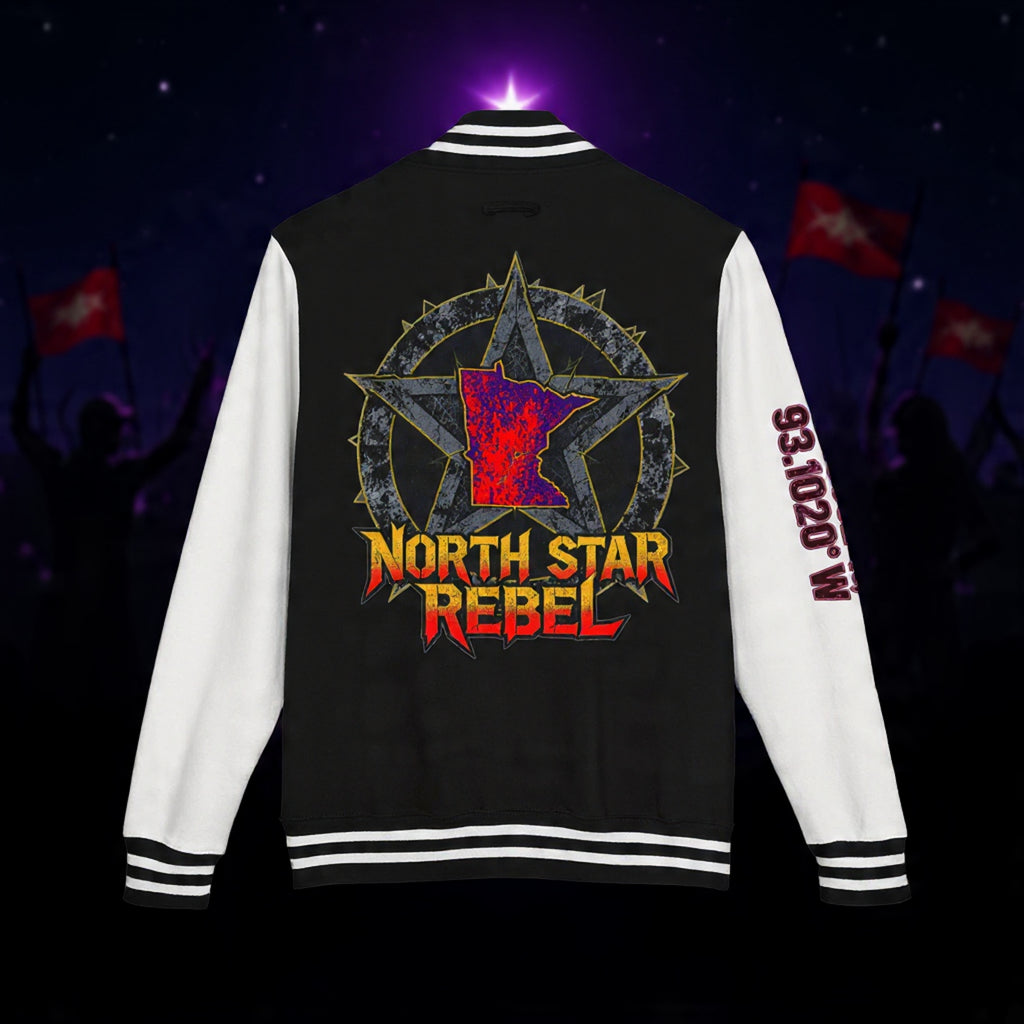 Letterman Jacket — North Star Rebel Graphic varsity jacket