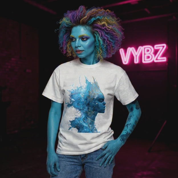 Water Goddess Unisex Heavy Cotton Tee - Artistic Graphic T-Shirt