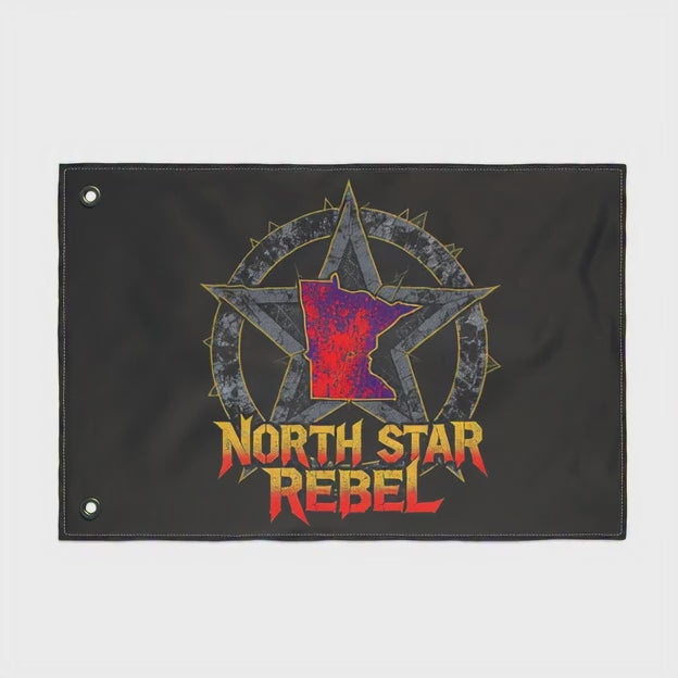 Double-Sided Flag — "North Star Rebel" / "We Hold The Line" Outdoor Garden Banner