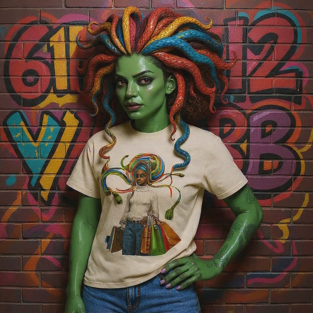 T-Shirt VYBZ Serpent Queen Colorful Shopping Design