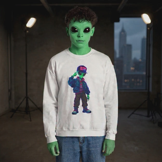 Stylish Alien Graphic Sweatshirt | Unisex Heavy Blend Crewneck | Trendy Casual Wear, Gift for Hipsters, Streetwear Fashion, Unique Art [...]