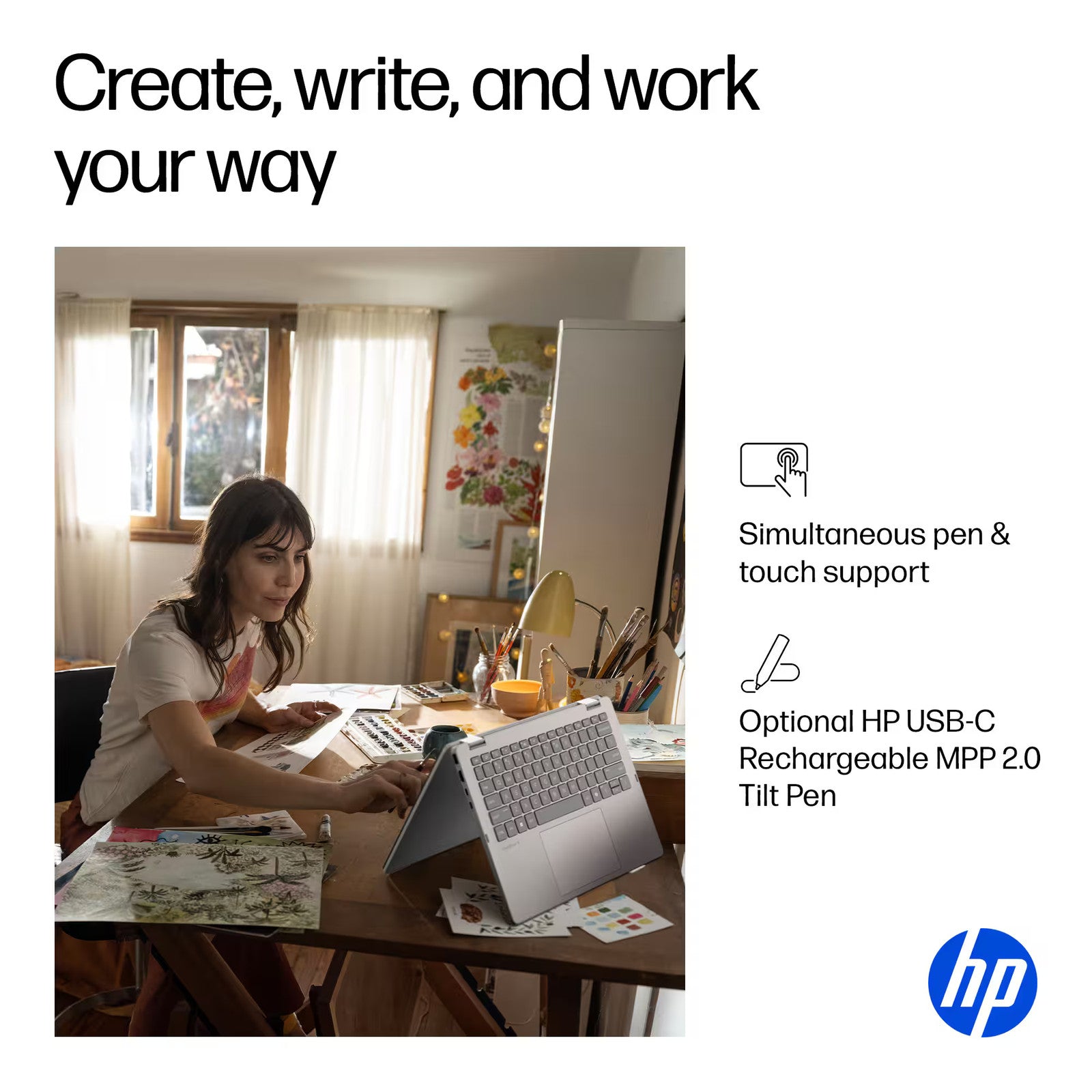 HP - OmniBook 5 Flip 2-in-1 14" 2K Touch-Screen Laptop - Intel Core 5 - 8GB M...