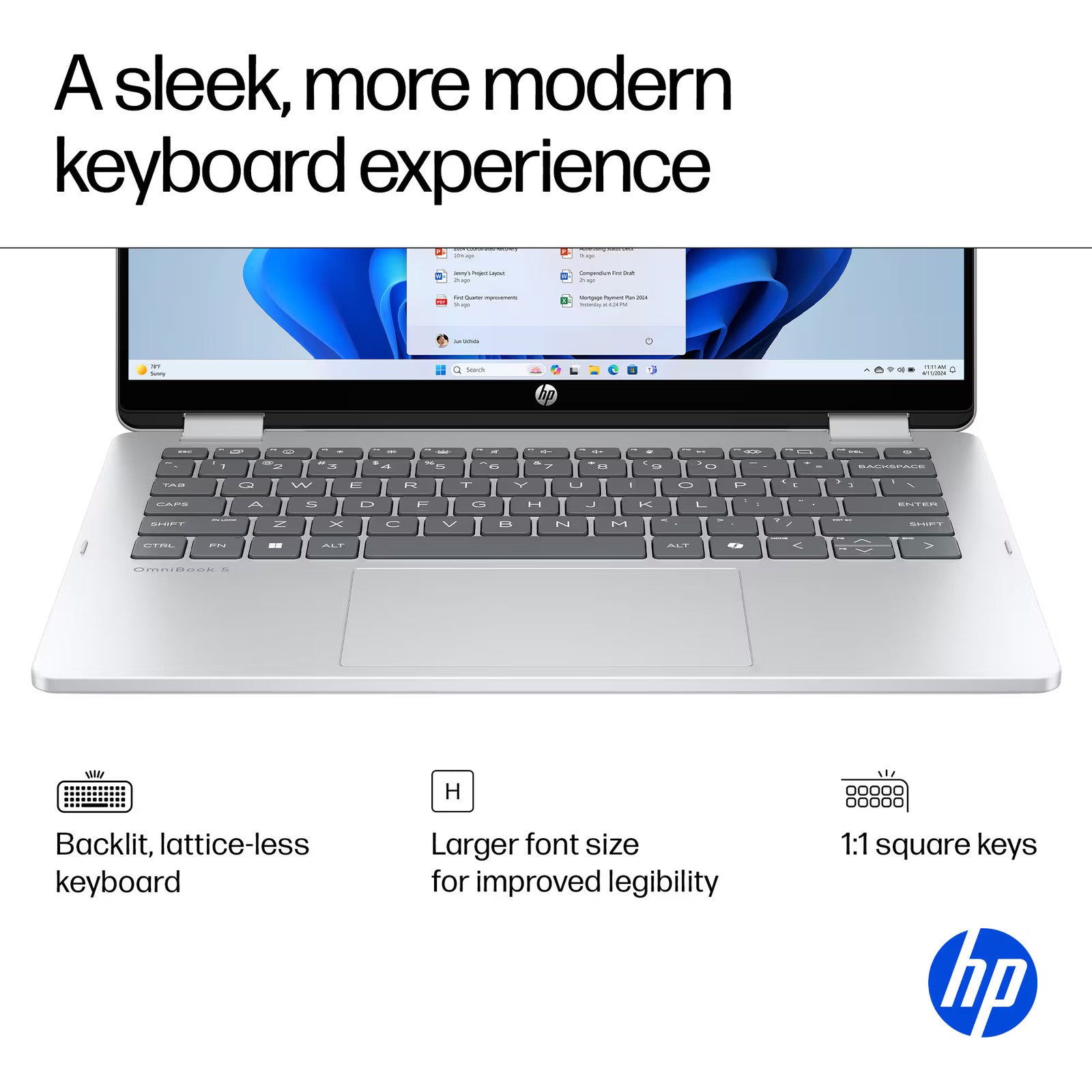 HP - OmniBook 5 Flip 2-in-1 14" 2K Touch-Screen Laptop - Intel Core 5 - 8GB M...