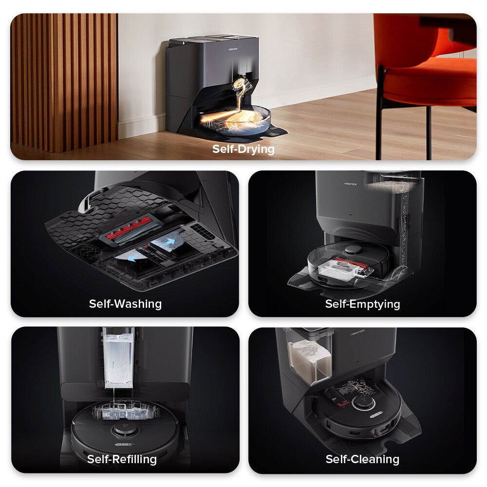 Roborock S8 Pro Ultra Robot Vacuum, Self-Drying, Mop Lift- Certified Refurbished